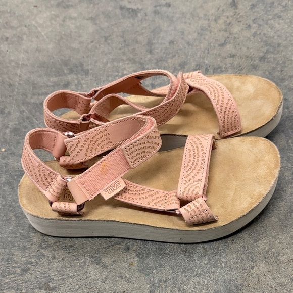 Teva Light Pink Strappy Sandals - Picture 2 of 3